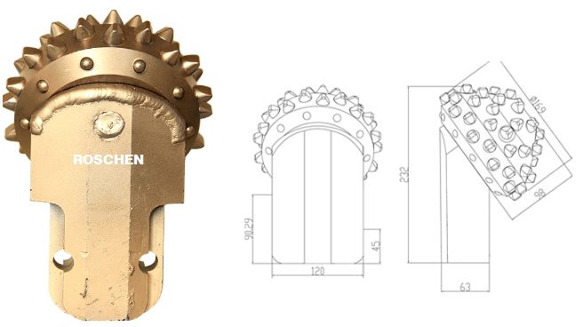 C169 bit kerucut yang dapat diganti